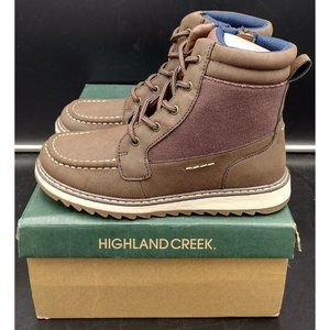 Highland Creek Beau Preschool Brown Boots Kids School Shoes